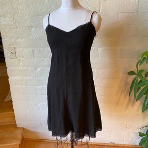DKNY black linen dress